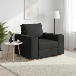Sofá-cadeira preto 100x78x84 cm tecido