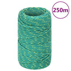 Corda de barco 2 mm 250 m polipropileno verde