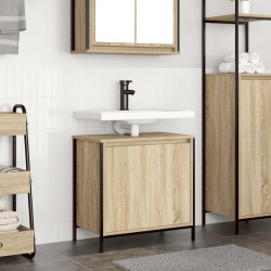 Armário para lavatório de banheiro sonoma oak 60x34,5x60 cm