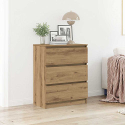 Aparador artisan oak 60x35x76 cm em madeira engenheirada