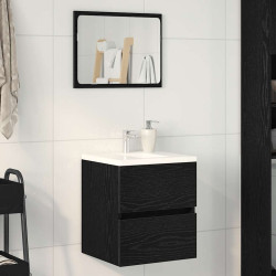 Gabinete para pia de banheiro, carvalho preto, 41x38,5x45 cm, madeira engenheirada