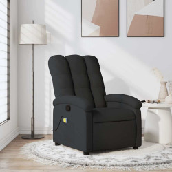 Poltrona de massagem reclinável em tecido preto