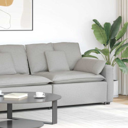 Módulo de extremidade de apoio de braço para sofá modular com almofadas, cinza nuvem, 100 cm