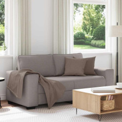 Sofá de 2 lugares em tecido bege, 180x77x82 cm