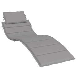 Almofadão p/ espreguiçadeira 186x58x4 cm tecido oxford cinzento