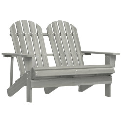 Cadeira de jardim adirondack 2 lugares abeto maciço cinzento