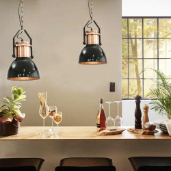 Candeeiros de teto 2 pcs redondo e27 preto