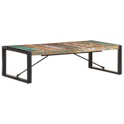 Mesa de centro 140x70x40 cm madeira recuperada maciça