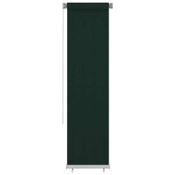 Estore de rolo para exterior 65 (l) x 230 (a) cm verde-escuro HDPE