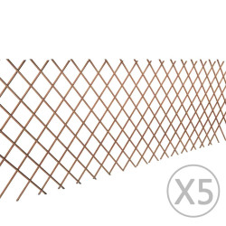 Cerca em treliça salgueiro 5 pcs 180x90 cm