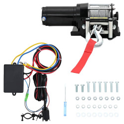 Guincho de cabo bloco de polia 12v com placa de 1360kg