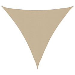 Guarda-sol tecido oxford triangular 5x5x5 m bege