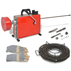 Máquina desentupidora de canos 250 w 15mx16 mm 4,5mx9,5mm