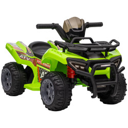 Quadriciclo Elétrico para Crianças Veículo Elétrico a Bateria 6V Infantil com Velocidade 2km/h 70x42x45 cm Verde