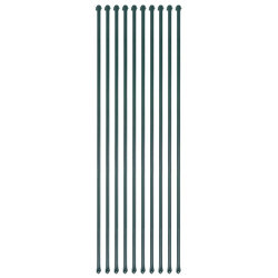 Postes de jardim 10 pcs 1,5 m metal verde