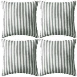 Almofadas para exterior 4 pcs 45x45 cm riscas cinzentas