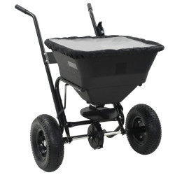 Carrinho de mão distribuidor de sal PVC e aço 106x73x76 cm 45 l