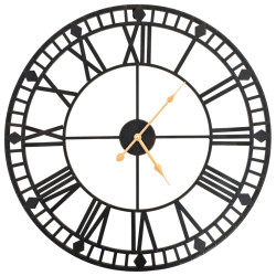 Relógio de parede vintage c/ movimento quartzo metal 60 cm xxl