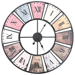 Relógio de parede vintage c/ movimento quartzo 60 cm xxl