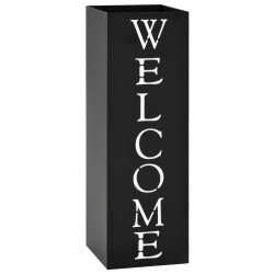 Suporte para guarda-chuvas welcome aço preto