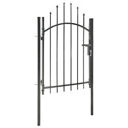 Portão de jardim woerden aço 1x1,25m preto