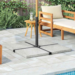 Base em granito para guarda-sol 25 kg quadrado cinzento