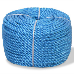 Corda torcida em polipropileno 16 mm 100 m azul