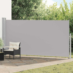 Toldo lateral retrátil 160 x 500 cm cinzento