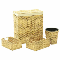 4 Pcs conjunto para casa de banho em jacinto de água