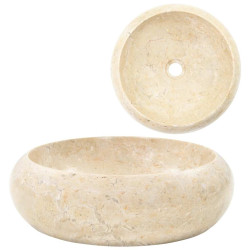 Lavatório 40x12 cm mármore creme