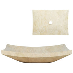 Lavatório 50x35x12 cm mármore cor creme