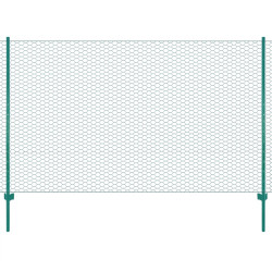 Cerca de arame com postes aço 25x2 m verde