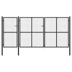 Portão de jardim 400x150 cm aço antracite