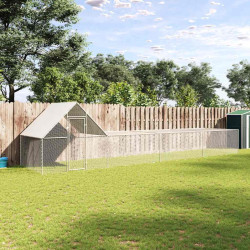 Galinheiro 8x2x2 m aço galvanizado