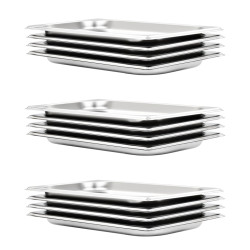 Recipientes gastronorm 12 pcs gn 1/3 20 mm aço inoxidável
