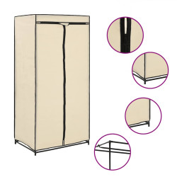 Roupeiro 75x50x160 cm creme
