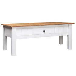 Mesa de centro 100x60x45 cm pinho maciço panama branco