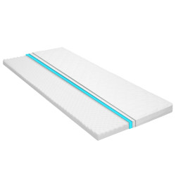 Sobrecolchão 90x200 cm perfil estilo ovo em espuma fria 6 cm