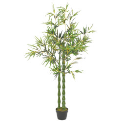 Bambu artificial com vaso verde 160 cm