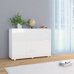 Aparador 107x35x80,5 cm branco brilhante