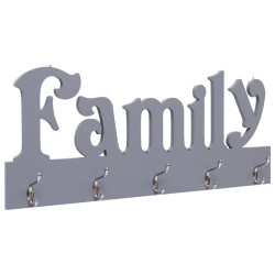 Cabide de parede family 74x29,5 cm cinzento
