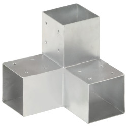 Base para poste em forma de y 91x91 mm metal galvanizado