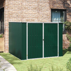 Abrigo de jardim 195x198x159 cm aço galvanizado verde