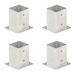 Suportes para postes 4 pcs metal galvanizado 101 mm