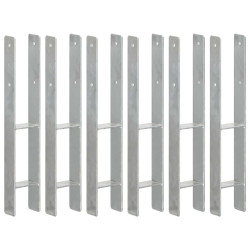 Âncoras de vedação 6 pcs 9x6x60 cm aço galvanizado prateado