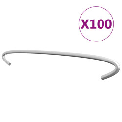 Ganchos para gabiões 100 pcs aço galvanizado 40 cm