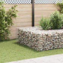 Canteiro elevado/cubo gabião 60x60x60 cm fio de aço