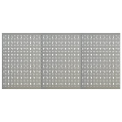 Placas perfuradas de parede 3 pcs 40x58 cm aço