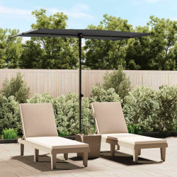 Guarda-sol de jardim com poste de alumínio 2x1,5 m antracite