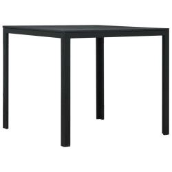 Mesa de centro 78x78x74 cm pead aspeto madeira preto